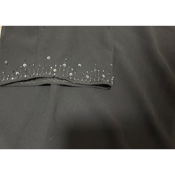 R&M Richards Jacket Tank Set 32W Black Sequins Trim Sheer Sleeves Holiday Party - Picture 9 of 13